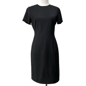 Antonio Melani Dress Black Wool Sheath Pencil Career Work Professional Size 4